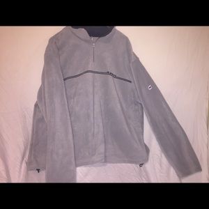 Men’s Old Navy Grey and Navy Quarter-zip Fleece